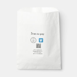 Sacolinha código QR venmo scan para pagar adicionar logotipo