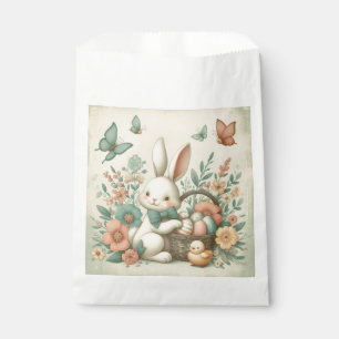 Sacolinha Coelho e pintinho de Páscoa bonitos, Vintage