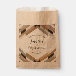 Sacolinha Colagem de Woodgrão Saco de Presente Neutro do Chá