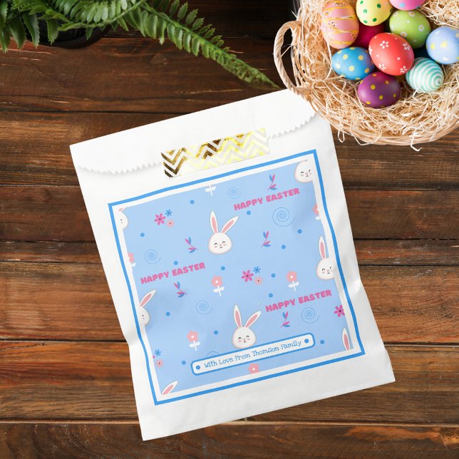 Sacolinha Colar Cor Azul Cor Coxa Floral (Criador carregado)