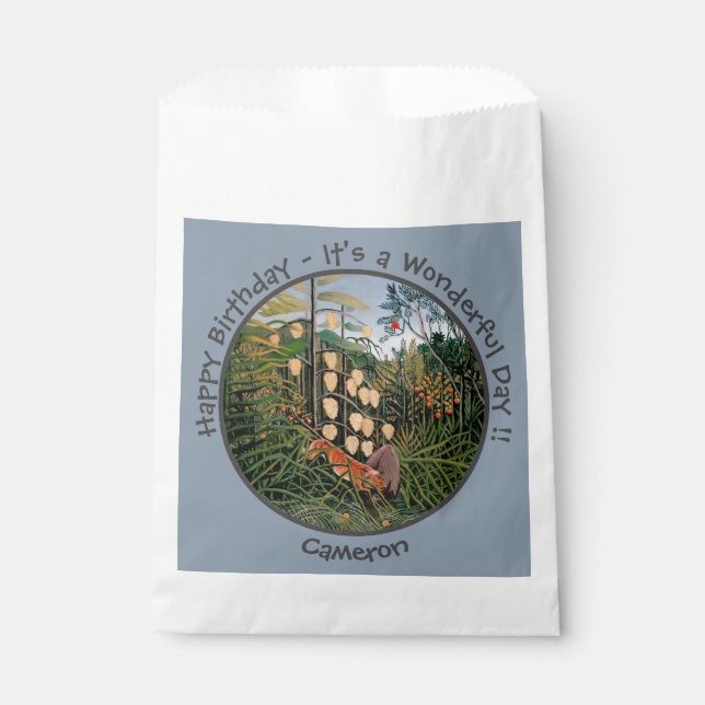 Sacolinha Coleção de Itens do Partido Henri Rousseau Tiger & (Frente)