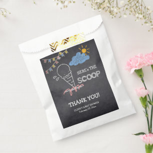 Sacolinha Colher de Sorvete Desenho em Quadro Negro Baby Sho