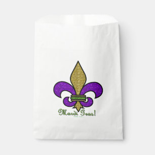 Sacolinha Colorida Mardi Gras Fleur De Lis