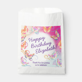 Sacolinha Colorido de Festas de aniversário de borboletas