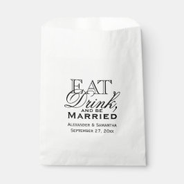 Sacolinha Coma, beba e seja casado com casamentos personaliz