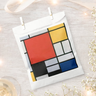 Sacolinha Composição Mondrial Amarelo Vermelho Azul Preto