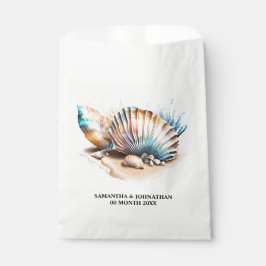 Sacolinha Conchas marítimas náuticas praia 3D areia marinha