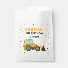 Sacolinha  Construction birthday excavator truck Favor Bag 