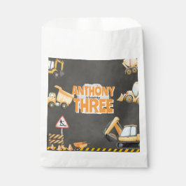 Sacolinha Construction Birthday Invitation