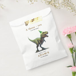 Sacolinha Convite de Aniversário de Dinossauro, Três rex de 