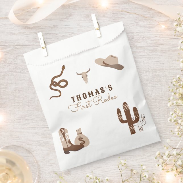 Sacolinha Convite de aniversário Rodeo Cowboy (Cortado)
