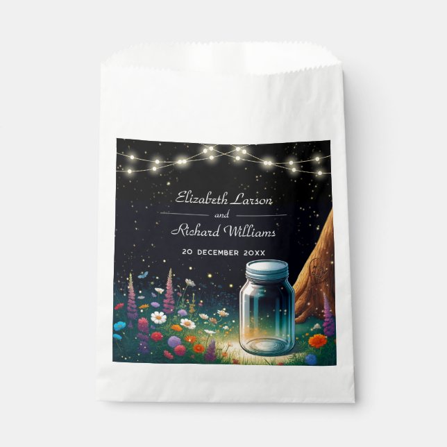 Sacolinha Convite para Casamento Russo de Firefly Elegante (Frente)