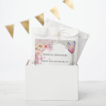 Convites de chá de noiva aquarela Branco & Dourado