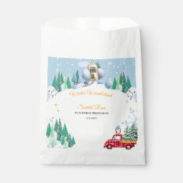 Sacolinha convites para primeiros aniversarios invernais