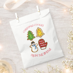 Sacolinha Cookies de Açúcar de Natal caseiros Bell Mitten Tr