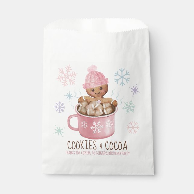 Sacolinha Cookies e Festas de aniversário de inverno de caca (Frente)