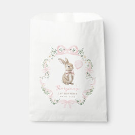 Sacolinha Coquette Bunny Laço Rosa Menina Aniversário