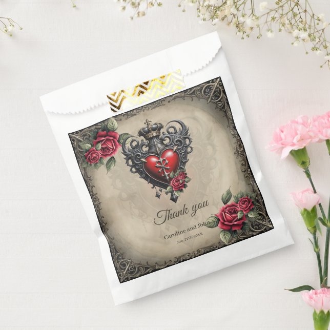 Sacolinha Coração gótico elegante, mas místico (Selado)