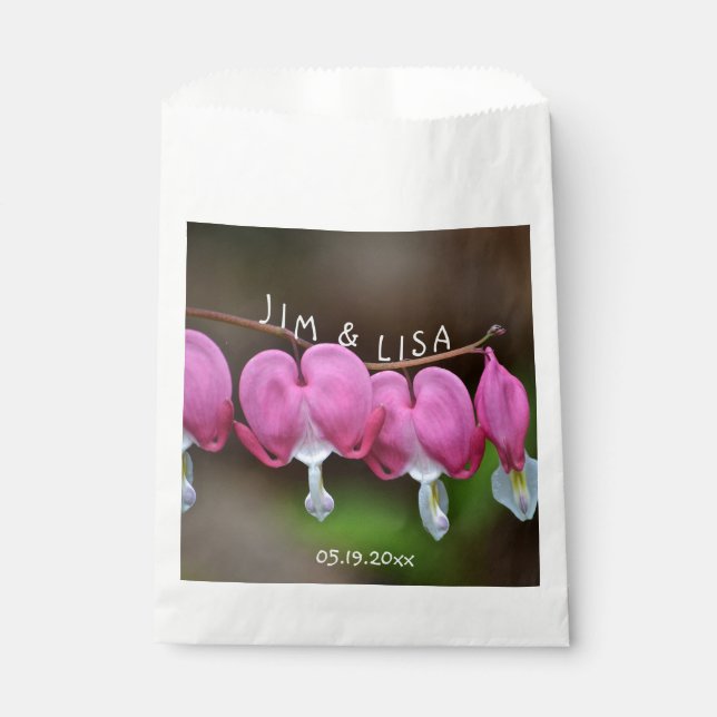 Sacolinha Corações de Casamento Rosa (Frente)