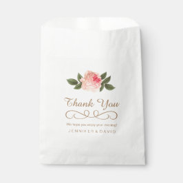 Sacolinha Coral Peonie Wedding Favor Bolsas (50)
