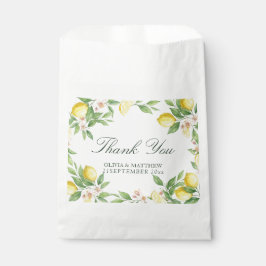 Sacolinha Coroa de Aquarela Casamento Cítrico Mediterrâneo