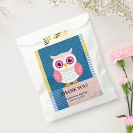 Sacolinha Coruja rosa-branca Chá de fraldas florestal neutro