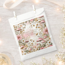 Cottage Core Cogumelos e Flores | Obrigado