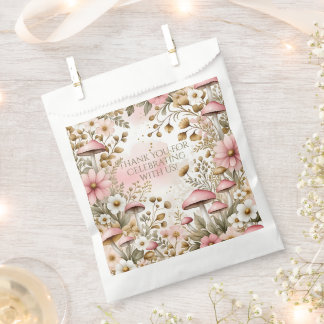 Sacolinha Cottage Core Mushrooms and Flowers | Thank You