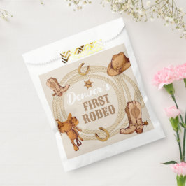 Sacolinha Cowboy Primeiro Rodeo Aniversário Sexo Neutro