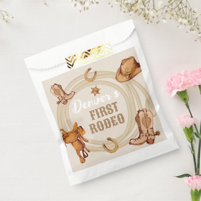 Sacolinha Cowboy Primeiro Rodeo Aniversário Sexo Neutro (Selado)