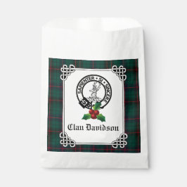 Sacolinha Crachá Clan Davidson Crest e Feriado Tartan