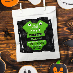 Sacolinha "Criamos um monstro" Chá de fraldas de Halloween