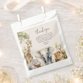 Sacolinha Crianças Foto de Animais Selvagens Aniversário