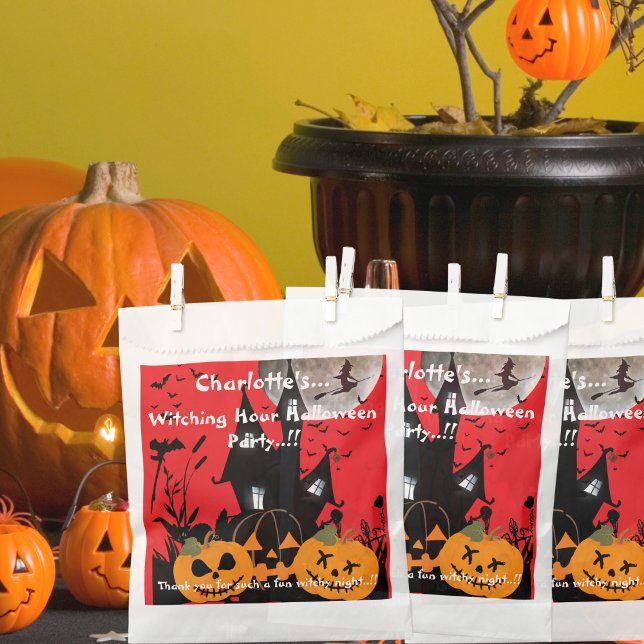 Sacolinha Crianças Testemunham Festa de Halloween (Witching Hour Halloween Party Favor Bag)