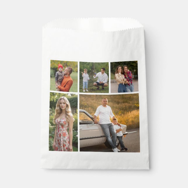 Sacolinha Crie sua própria colagem de fotos (Frente)