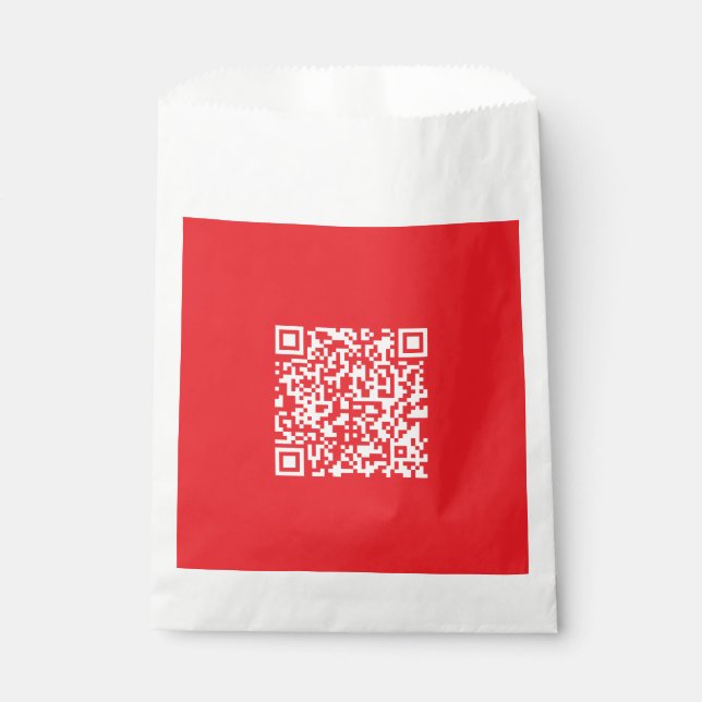 Sacolinha Crie um código QR vermelho digitalizável (editável (Frente)
