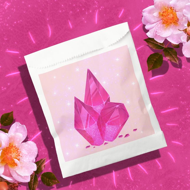 Sacolinha Cristais Rosa Favorecem Bolsas para Princesa Anive (Criador carregado)