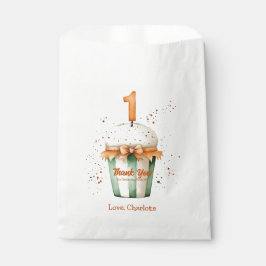 Sacolinha Cupcake de primeiro aniversario de Cores d'Água Cu