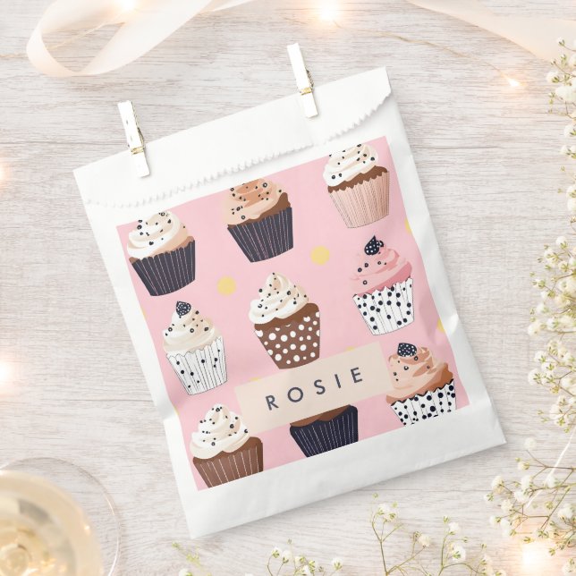 Sacolinha Cupcake doçoso personalizado monograma (Cortado)