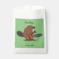 Curioso castor com humor de desenho animado de mot