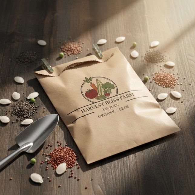 Sacolinha Custom Kraft Seed Envelopes - Personalizable Farm  (Criador carregado)