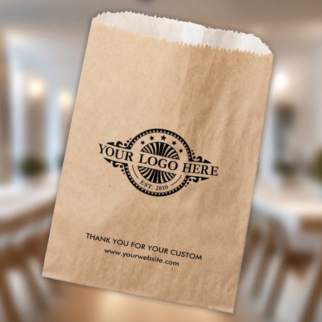 Sacolinha Custom Logo and Text  Kraft Paper Bag  (Criador carregado)