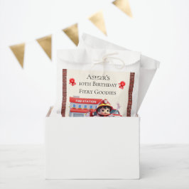 Sacolinha Custom Name & Occasion Cute 3D Boy Firefighter