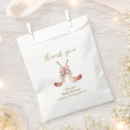 Sacolinha Cute All Stars Bow Floral Hockey Girl Baby Shower 