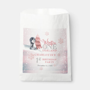 Sacolinha Cute Baby Penguin Winter ONE derland primeiro aniv