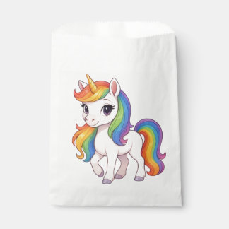 Sacolinha Cute, Colorful Rainbow unicorn