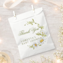 Cute Daisies Floral Baby Shower Obrigado