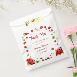 Sacolinha Cute Garden little ladybug baby shower Invitation