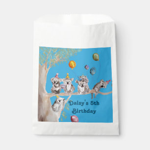 Sacolinha Cute Koala Bear Birthday Partido Animal Party Favo