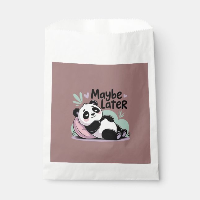 Sacolinha Cute Lazy Panda – “Maybe Later” Relaxing Panda (Frente)